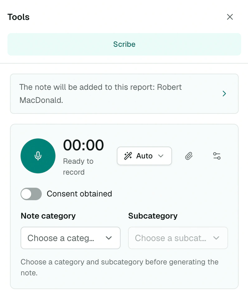 Tools panel open as a follow-up to the report